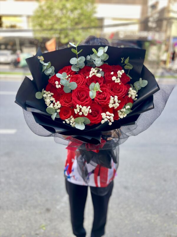 Bó Hoa hồng đỏ tại shop hoa Long Mỹ Hậu Giang